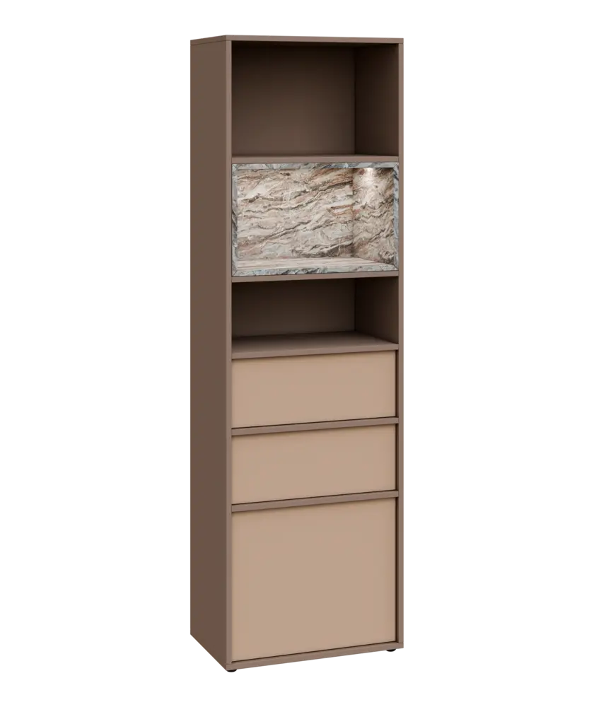 ERY V643 kancelářská skříň, 3-zásuvková/3 niky, 2000x600x400, neutrální